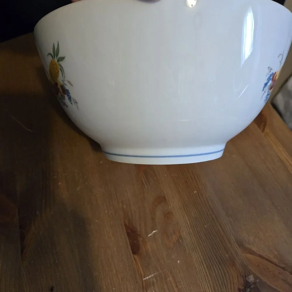 Large Vista Alegre Vitet By Vinot Serving Bowl, Portugal, Fine Porcelain, Rare